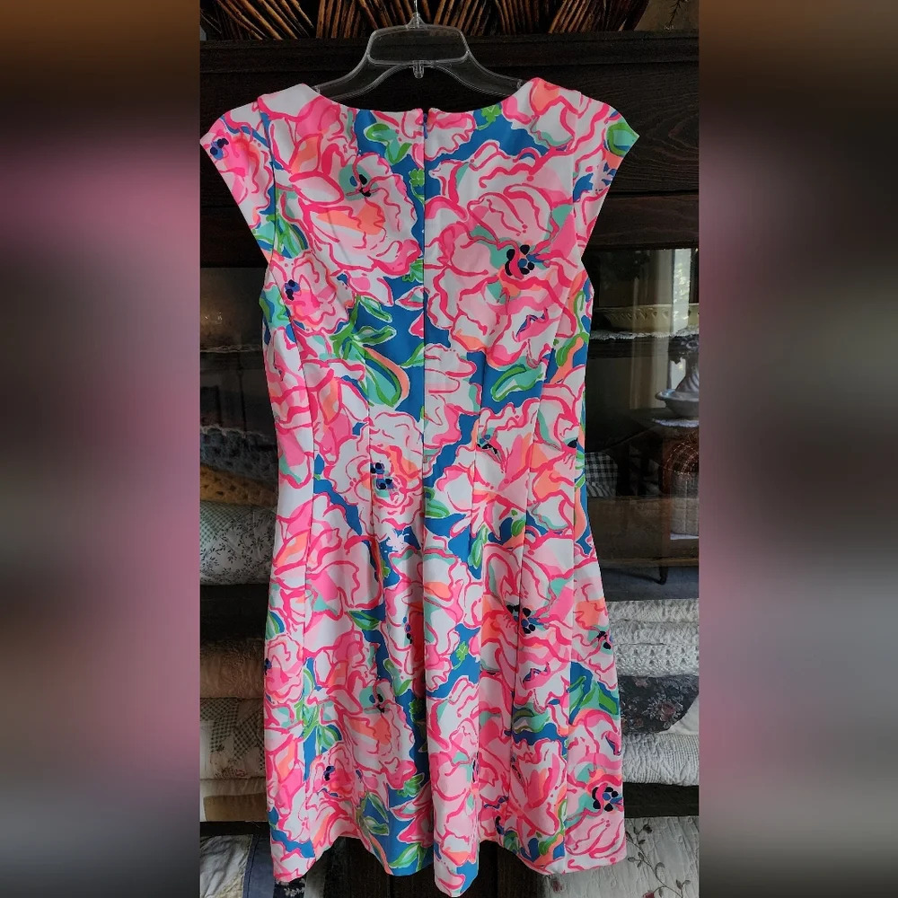 Lilly Pulitzer Pink and Blue Floral Mini Dress - Picture 5 of 6